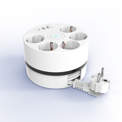 E18 &nbsp;&nbsp;&nbsp;&nbsp;QIAOPU &nbsp;歐式圓盤插座 +2USB+TYPE C &nbsp;卷繞設計，方便存儲