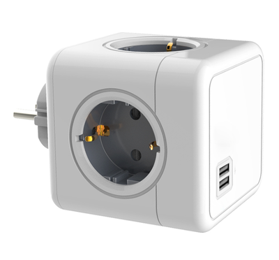 E02a QIAOPU 無線歐式魔方插座 &nbsp;帶2USB &nbsp;四個插座凹槽